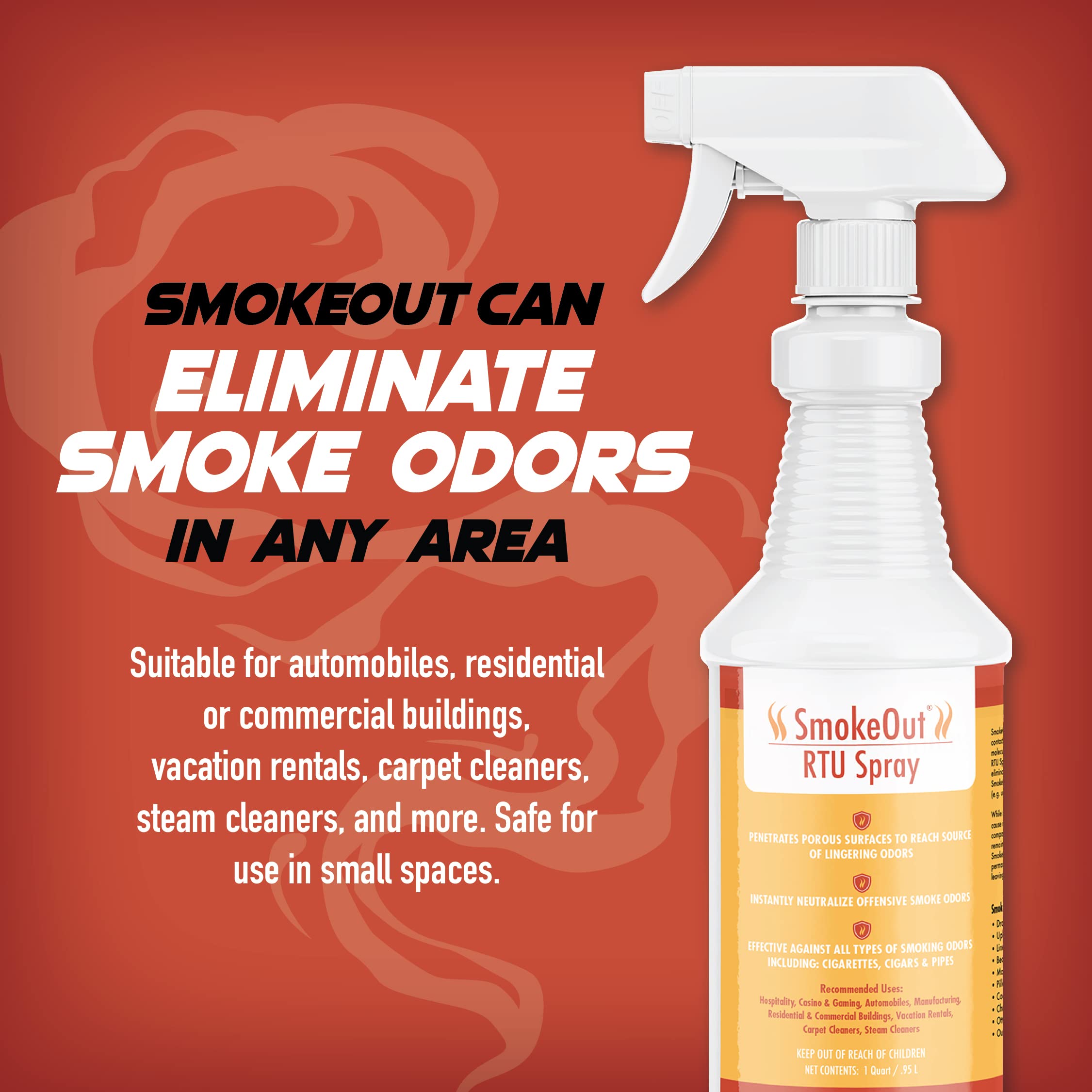 SmokeOut - Commercial Strength Odor Eliminator - Neutralizer, Deodorizer, Odor Remover (32 ounce)