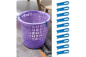 10Pcs Blue Kitchen Trash Cans Clips Anti-Slip Garbage Bag Fasteners for Secure