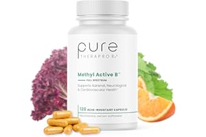 Pure TheraPro Rx Methylated B Vitamins for Men and Women, Made in USA 2 Month Supply | Active Methyl B Complex Vitamins Including Methyl B12, Methylfolate, Benfotiamine, Choline, Niacin, TMG & More