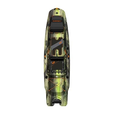 Pelican Catch Mode 110 TR Fishing Kayak - Angler Fishing Kayak with Ergoboost Seating System - Gear Rails -Venom - 10.5 ft