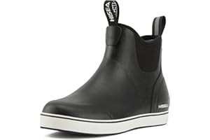 HISEA Women's Ankle Rain Boots, Rubber Fishing Deck Boots, Garden Boots for Women Waterproof