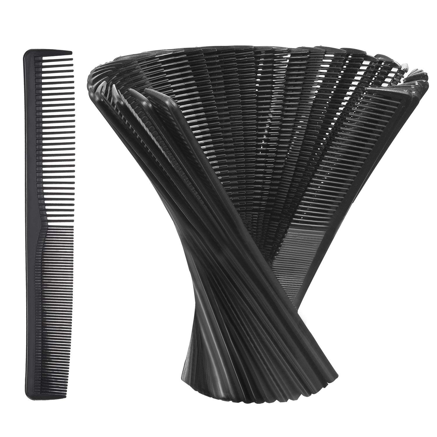 36 Pack Hair Comb Pocket Size Unbreakable Plastic Hairdressing Styling Combs Black