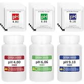 ORAPXI 15 Pack pH Meter Calibration Solution Buffer Solution Powder for Precise &amp; Easy Calibration, 4.00/6.86/9.18pH Buffer Powder with 3 Extra Bottles - Professional pH Tester Calibration Kit