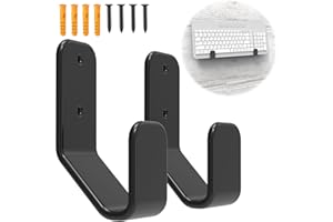 Appacare 2-in-1 Keyboard Wall Mount - Metal Hanger with Adhesive & Screws, Fits Mechanical Keyboards Up to 3cm Thick