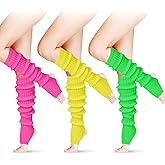 SATINIOR Long Leg Warmers for Women 24 Inch over The Knee Knit Ribbed Leg Warmer Stirrup Yoga 80s Party Dance Ballet Supply