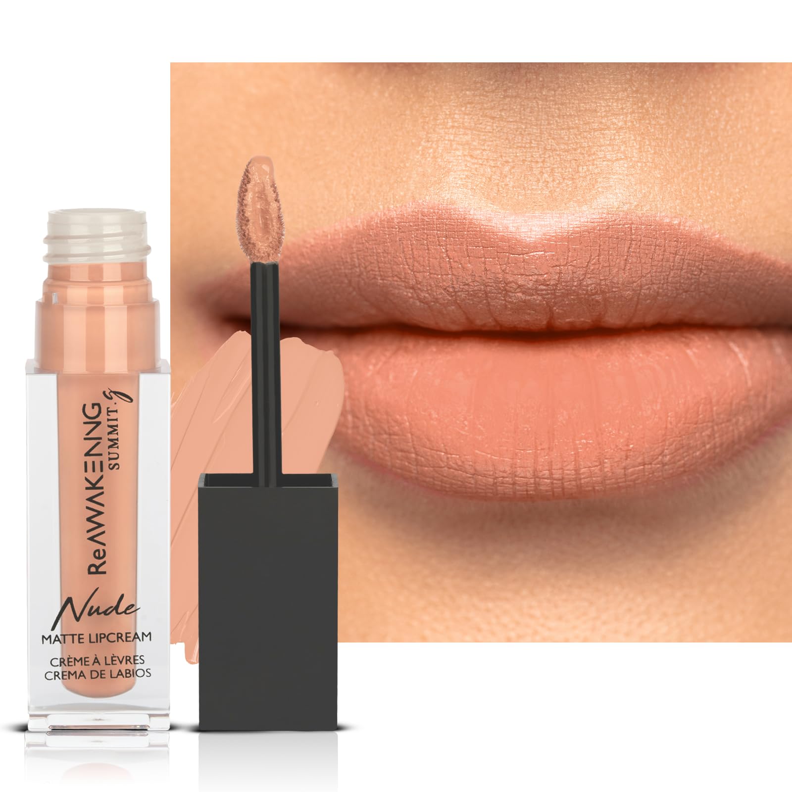 Nude Matte Lipstick, Liquid Creamy, Long Lasting Lip Color, Moisturizing Formula Inflused with Vitamin E -4.5ml (Muse)