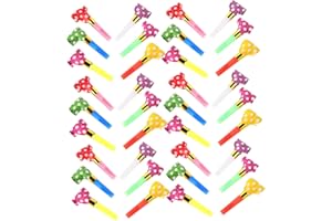 SUPVOX 40-Pack Colorful Party Blowers & Noisemakers: Assorted Candy Colors Blow Horns with Retractable Paper Roll - Fun Whist