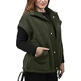 JUJIAYOUPIN Womens Fuzzy Fleece Vest Trendy Warm Sleeveless Sherpa Jacket Winter Oversized Outerwear with Pockets