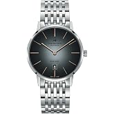 Hamilton American Classic Automatic Men's Watch, 42mm Stainless Steel Case | Swiss Made, Grey Dial Analog Watch, Water Resistance 50m, Sapphire Crystal, Stainless Steel Strap