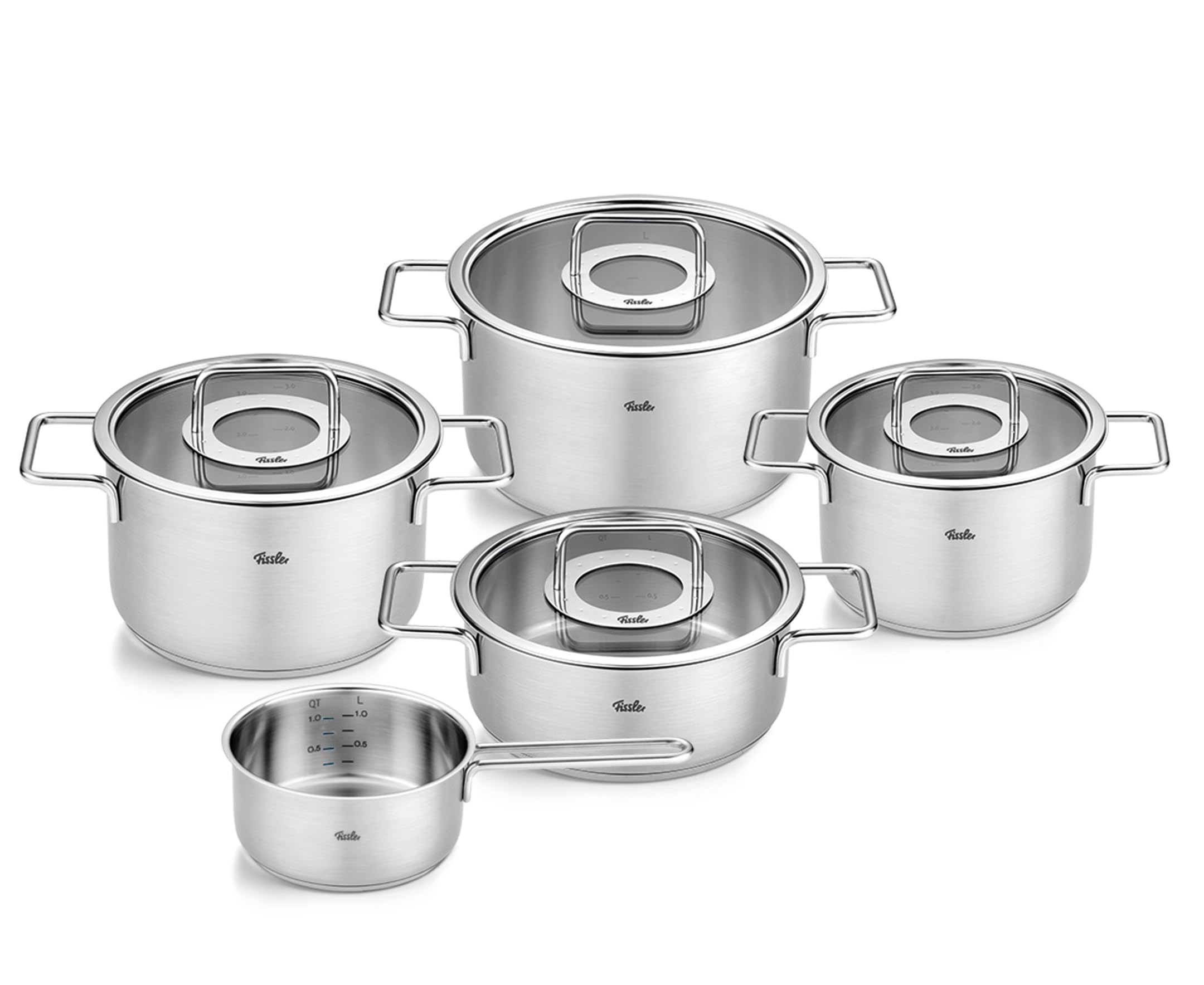 Fissler Pure Collection Stainless Steel 9 piece Set