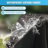 Velway 180x120x74cm Outdoor Table Cover Waterproof Windproof Black view 3