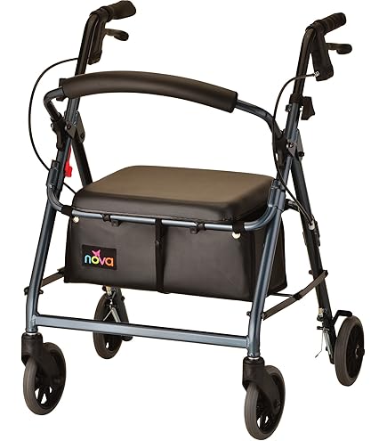 Amazon.com: NOVA Medical Products Zoom Rollator Walker Blue 24