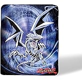 Yu-Gi-Oh! Blue-Eyes White Dragon Fleece Throw Blanket | Plush Soft Polyester Cover for Sofa and Bed, Cozy Home Decor, Luxury Room Essential | Anime Manga Gifts for Adults, Teens | 45 x 60 Inches