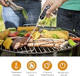 Jsdoin Digital Meat Thermometer with 5.7 inch Probe ABS Cover LCD -50C to 300C view 5