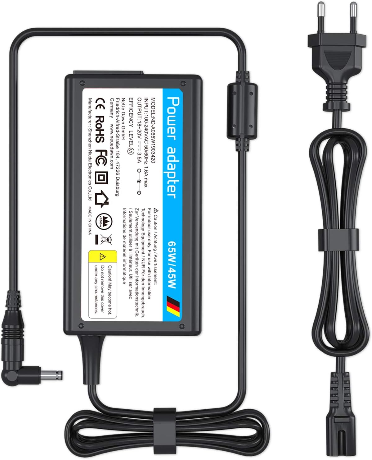 Dismesso_Alimentatore Caricabatteria Acer Aspire E15 Adattatore Caricabatterie Portatile 19v 342a 55 17mm 65w - Foto 2