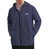 K-Swiss Mens Lightweight Softshell Jacket - Oversized Hooded Zip Up Coat with Front Zipper Pocket for Casual Outdoor Winter