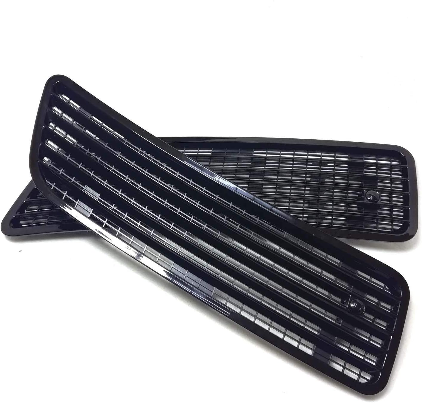 Left Right Side Hood Upper Grill GrilleVent Black Painted Fit for MERCEDES S550 W221