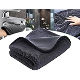 HYCIM Shiny Microfiber Wipes Bath Shower Cleaning Cloths, 23.62 X 15.75 Inches, Super Absorbent Microfiber Bath Drying Towels, for Bathroom, Car and Home Toilet (1pcs)
