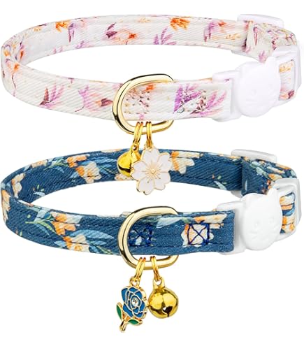 Amazon.com: Country Brook Petz - 復古玫瑰貓項圈- 花卉系列