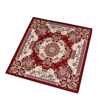 Amazon De Gqy Quadratischer Teppich Europaische Blumen Teppich