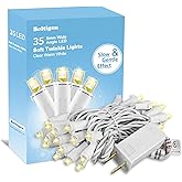Boltigen Soft Twinkle Christmas Lights, 35 LED Clear Warm White Mini String Lights, 5mm Wide Angle Slow Glow UL Certified 10 FT, Connectable for Indoor Outdoor Christmas Decoration