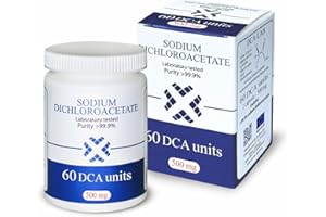 DCA - Sodium Dichloroacetate 500mg, 60 Units, Purity >99.9%, Made in Europe, by DCA-LAB, Certificate of Analysis Included, Tested in a Certified Laboratory, Buy Directly from Manufacturer