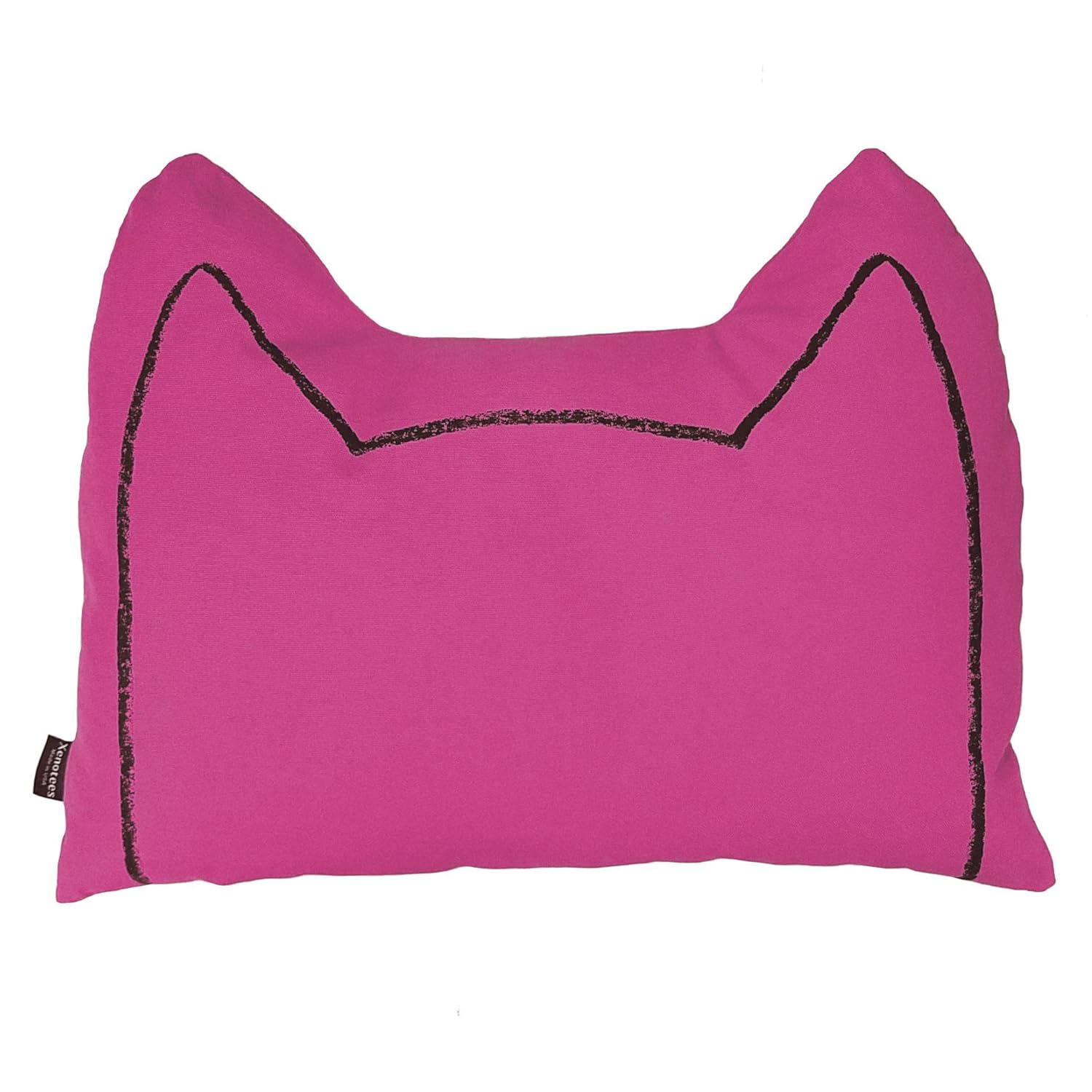 Fuchsia Pink Cat Lovers Throw Pillow, Cat Pillow, Cat Ears