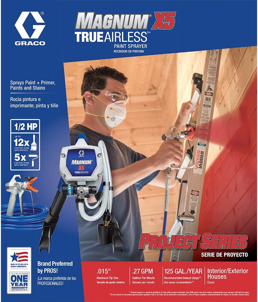 Graco Magnum 262800 X5 Stand Airless Paint Sprayer, Blue