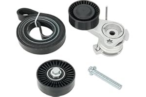 Kozlira Serpentine Belt Tensioner Bolt Idler Pulley Drive Kit Fit for BMW 128i 325i 325xi 328xi 330i 330xi 525i 525xi 528i 528xi 530i 530xi X3 X5, 3.0L L6, 2006-2013#Replace ADK0022P