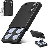 JJC Portable Size 675 LR44 Hearing Aid Battery Case Holder Storage Box | Pop-up Design Batteries Case for 6x P675 AG13 ZA675 PR44 P675 675P A675P 675CI,ZeniPower Cochlear Implant Batteries Holder