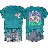 LAZYCHILD Easter Shirts for Women: He is Risen Shirt Christian Easter Shirt Easter Gifts Religious Faith Tee Tops