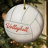 Volleyball Christmas Ornament 2025, Ornaments for Christmas Tree, Funny Acrylic Sports Ornaments, Sports Lovers Gifts for Women, Men, Lovers, Players, Commemorative Hanging Decor