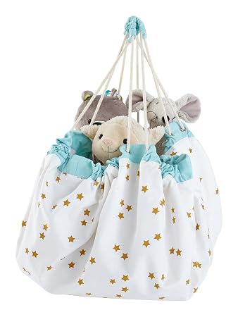 Vertbaudet Teppich Aufbewahrungstasche Baumwolle Beige
