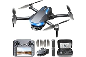 DAZLEN GPS Drone with Camera for Adults, 2K FPV Drone with 4.5" Screen Remote Controller, Brushless Motor, Auto Return, Follow Me, Tap Fly & Circle Fly, Long Flight Time Foldable Quadcopter for Beginners