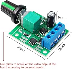 Gebildet 2pcs PWM Low Voltage Motor Speed