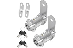 Trampgik RV Storage Locks, 1 1/8” Camper Compartment Storage Door Locks with Keys, for RV Camper Travel Trailer,Drawer Cabinet Toolcart Storage, 1 1/8 Inch 2 Locks with 4 Keyed Alike, Chrome
