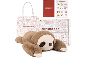 Niuniu Daddy Weighted Sloth Stuffed Animals for Anxiety, 3.3lb Large Weighted Plush Animal Pillow for Kids Adults, 20in Cute Weighted Plushies Sloth Toy as Gifts Presents for Valentine Birthday
