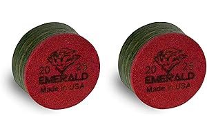 TigerProducts Tiger Emerald Laminated Billiard CUE Tips 2 (Two) pcs - 13 or 14 mm