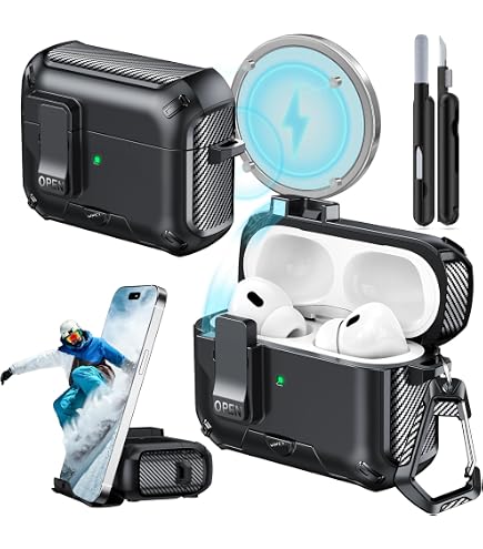 JOREMX for AirPods Pro 3 Case (2025) with Phone Stand,（with