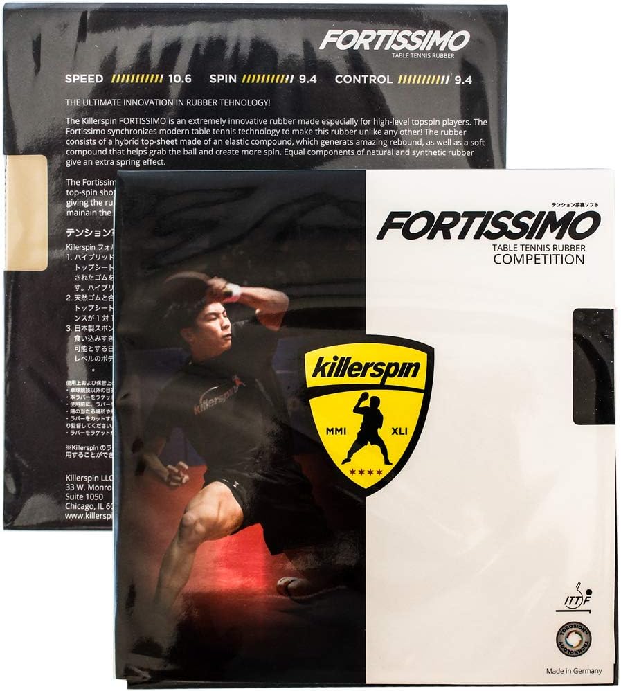 Killerspin Fortissimo Blast Black Max Table Tennis Rubber : Teble Tennis Accesssories : Sports & Outdoors