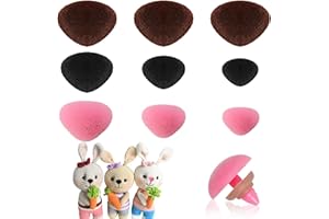 LLMSIX 66pcs Safety Noses for Amigurumi, 11/15/18/21mm Safety Noses for Crochet Animals, Safety Noses with Washers for Plush 