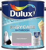 Dulux Easycare Bathroom Soft Sheen Emulsion Paint Walls Ceilings Warm Pewter view 2
