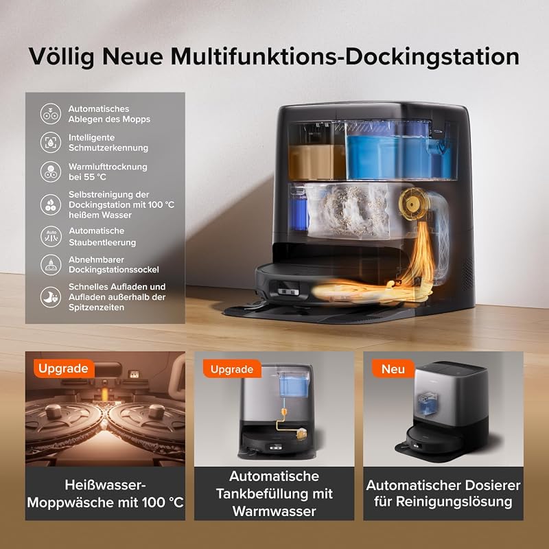 Saros 20 Neo Saugroboter mit Wischfunktion, 36.000 Pa Saugkraft
