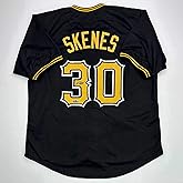 Facsimile Autographed Paul Skenes Pittsburgh Black Reprint Laser Auto Baseball Jersey Size Men's XL