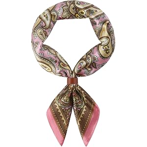 Handuomi 23.6 Inches Neck Scarf Small Square Pocket Scarf Vintage Bandanas for Men Women Wild Rag Cowboy Scarves