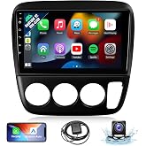 Naifay Android Car Radio for Honda CRV 1997 1998 1999 2000 2001 | (Manual A/C) 2+32G 9 Inch IPS Screen for CRV with Wireless CarPlay,Android Auto,Bluetooth,GPS,WiFi,SWC,FM,Backup Camera