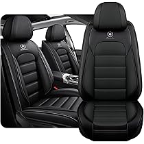 SCDOOCA Car Seat Covers Full Set Gray, Luxury Nappa Leather Seat