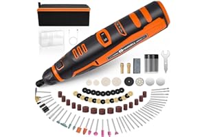 HARDELL 12V Cordless Rotary Tool, 6-Speeds Rotary Tool Kit, 30000RPM Power Rotary Tools with 94 Accessories for Engraving, Sanding, Polishing, Cutting, Carving, DIY and Craft Projects