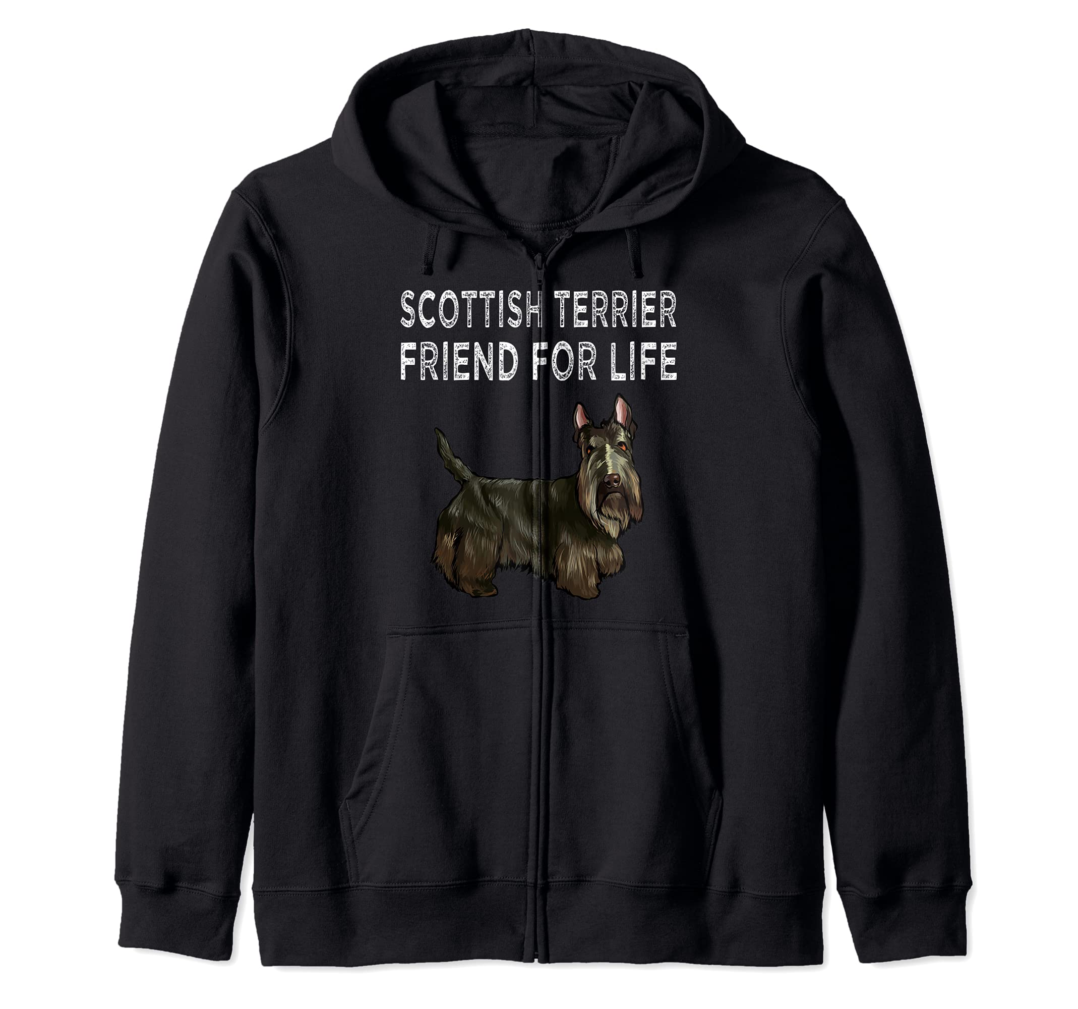 Scottish Terrier Friend For Life Dog Friendship Zip Hoodie