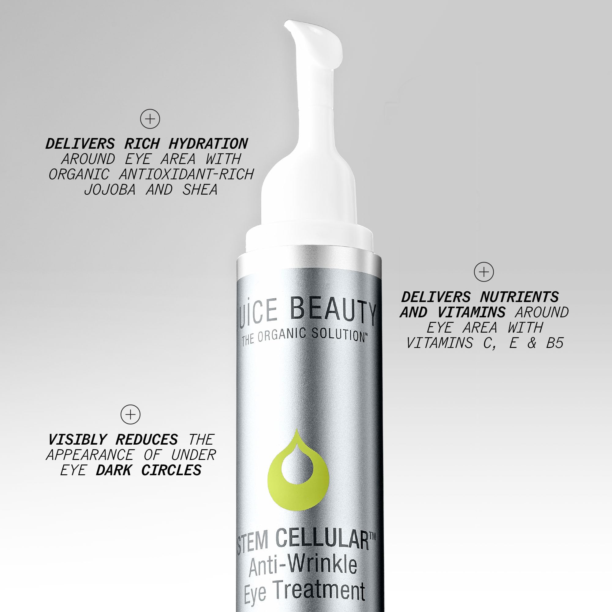 Juice Beauty Stem Cellular Anti-Wrinkle Eye Treatment - 15 mL - Reduces Look of Fine Lines + Dark Circles - Vegan, Cruelty Free